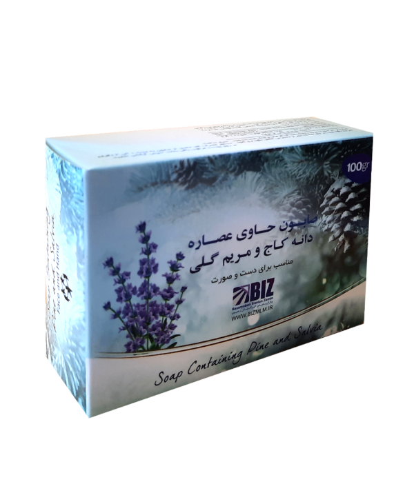 پک ۳ عددی صابون دست و صورت دانه کاج و مریم گلی - بیز